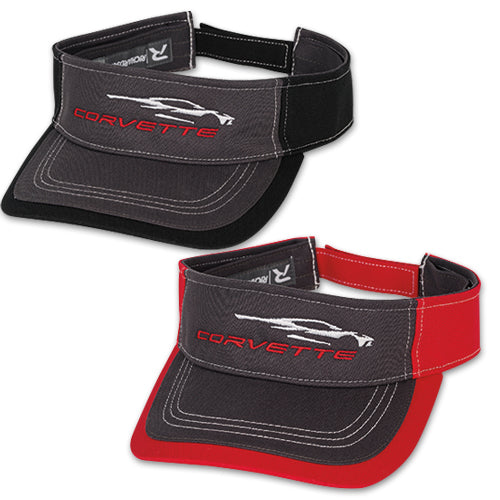 Copy of C6 CORVETTE PIQUE MESH VISOR RED